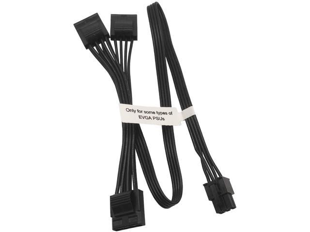 COMeap 6 Pin to 3X 4 Pin Molex Hard Drive Power Adapter Cable for Some Types of EVGA Modular PSUs 20-in(50cm)