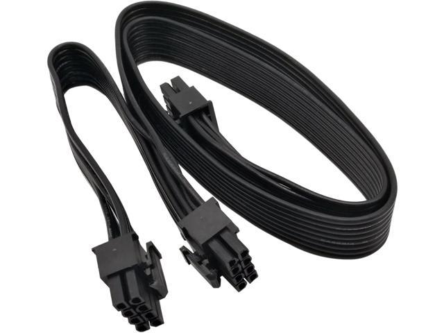 COMeap PCIe 8 Pin Male to Dual PCIe 2X 8 Pin (6+2) Male Power Adapter Cable for Seasonic Power Supply 25-inch+9-inch (63cm+23cm)