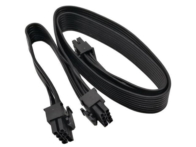 COMeap CPU 8 Pin male to Dual PCIe 2x 8 Pin (6+2) male Power Adapter Cable for Corsair Modular Power Supply 25-inch+9-inch (63cm+23cm)