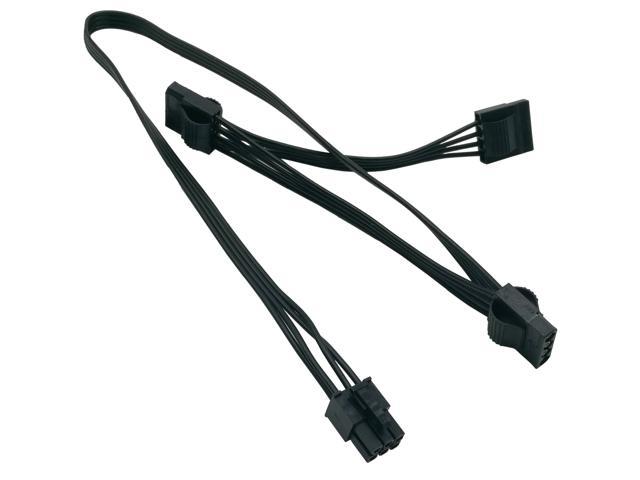 COMeap 6 Pin to 3X 4 Pin Molex Hard Drive Power Adapter Cable for Some Types of Corsair Modular PSUs 20-in(50cm)