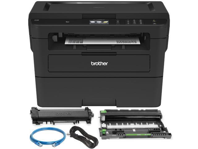 Brother Compact Monochrome Laser Printer, HLL2395DW HL-L2395DW, Flatbed Copy & Scan, Wireless Printing, NFC, Cloud-Based Printing & Scanning + ZoomSpeed Ethernet Cable Bundle