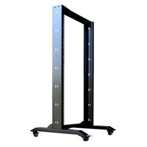 18U Open Frame 2 Post Server IT Network Data Rack HQ Relay on Casters Sysracks (4335249824)