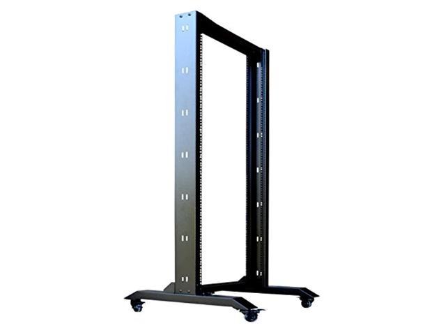 18U Open Frame 2 Post Server IT Network Data Rack HQ Relay on Casters Sysracks (4335249824)