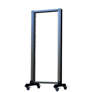 42U Open Frame 2 Post Server IT Network Data Rack HQ Relay on Casters Sysracks (4335249816)