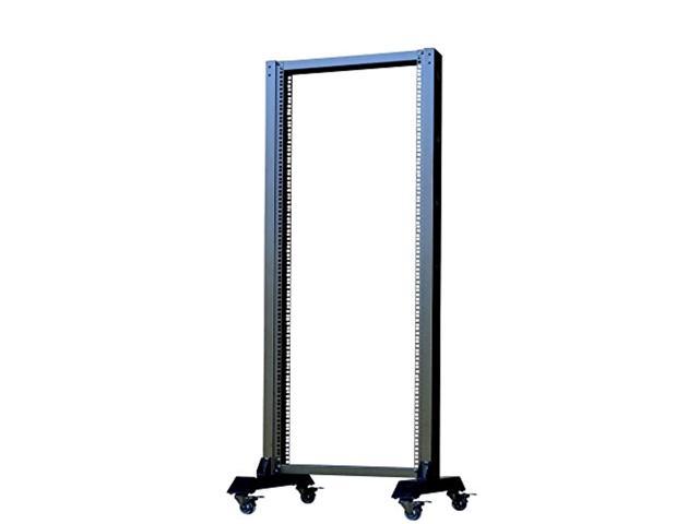 42U Open Frame 2 Post Server IT Network Data Rack HQ Relay on Casters Sysracks (4335249816)