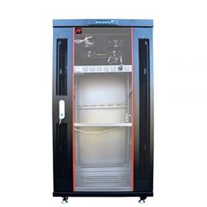 Sysracks Server Rack 22U Network Enclosure Data Cabinet Glass – Solid Doors 39 inch Deep Server Rack – Thermosystem – 4 Cooling Fans – PDU – Shelf – Casters – Dust Tight Cable Entries – LCD Screen