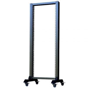 42U Open Frame 2 Post Server IT Network Data Rack HQ Relay on Casters Sysracks (4335249818)