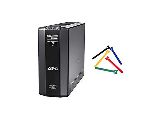 APC Back-UPS Pro 1000VA UPS Computer Battery Backup  and  Surge Protector (BR1000G) 1-Pack + Wire Ties Home Office Bundle (BR1000G-1)
