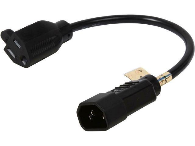 Tripp Lite Model P002-001-10A 1 Ft. Black 18Awg Sjt, 10A, 125V Iec-320-C14 To Ne