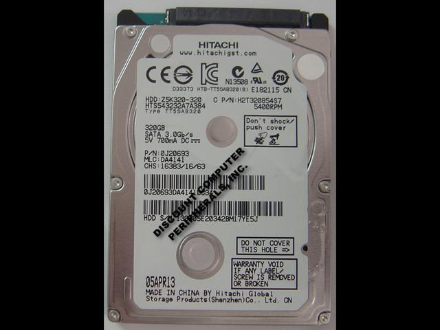 HGST Travelstar Z5K320 HTS543232A7A384 320 GB 2.5" Internal Hard Drive