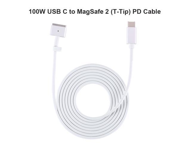 USB C Type C to Magsafe 2 T-Tip Adapter PD Cable for Apple Macbook Pro 13inch 15inch 17inch Retina MacBook Air 11inch 13inch Pro A1436 A1466 A1465 MD223 A1435 A1502 A1398 A1424