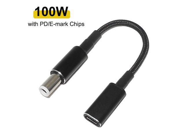 100W USB-C Type C Female to 7.4x5.0mm PD Charger Power Cable for Dell 90W or below Laptops