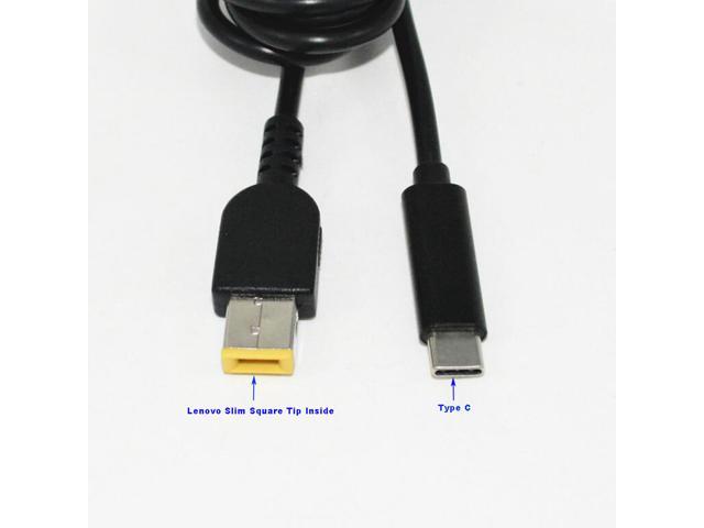 USB-C Type-C to Slim Tip Power Cable works with for Lenovo 65W Slim tip laptops