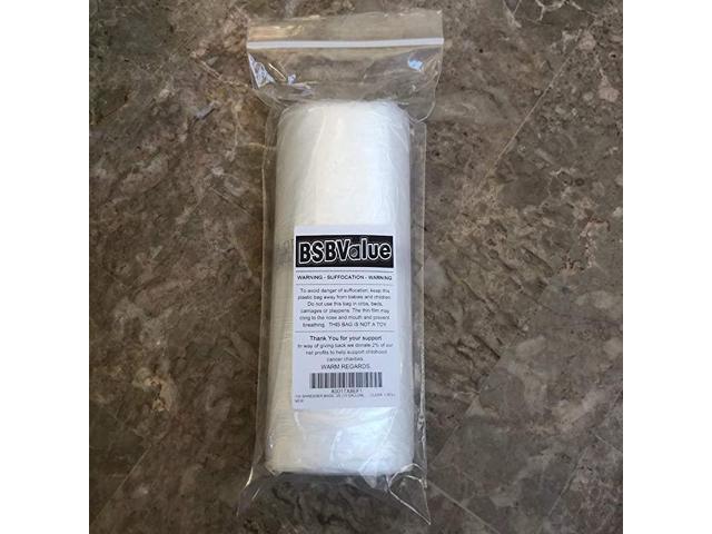 Shredder Bags Use for Small Shredders Commercial 10 Gallon Size Also Fits As 6 7 8 9 Gallons 1 Roll of Clear Shredder Bags