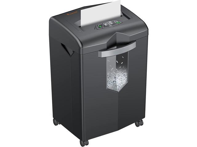 Paper Shredder for Office, 24-Sheet 60-Minute Cross Cut Shredder for Heavy Duty with 4 Casters, High Security Shreds Credit Cards/Staples/Clips Mail Shredder, 7 Gallons Pullout Basket(C144-D)