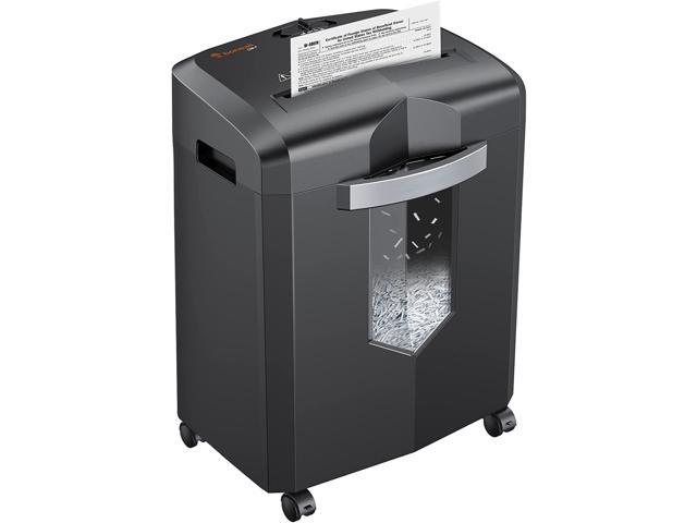 Paper Shredder, 12-Sheet Cross-Cut Shredder for Home Office Use, 30-Minutes Heavy Duty Shredder with 4.2 Gal Pullout Bin & 4 Casters for Credit Card/CD Anti-Jam Shredding Machine (C266-A)