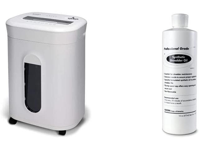 AU1060MA Professional Grade 10-Sheet & SL16 Professional Grade Synthetic Shredder Oil, 16 Oz Flip-Top Leak Proof Bottle , Synthetic Shredder Oil 16 oz. Bottle