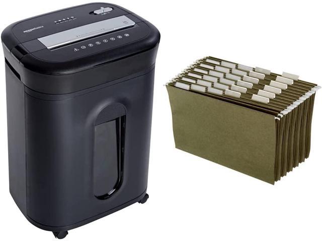 15 Sheets of Cross Cut Paper, Cd Credit Card Office Shredder and Hanging Office Cabinet Folder - Legal Size, Green - 25 Pack