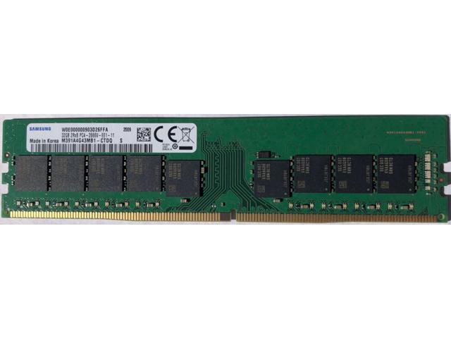 Samsung 32GB ECC DDR4 2666MHz PC4-21300 1.2V 2Rx8 288-Pin ECC UDIMM Server RAM Memory Module M391A4G43MB1-CTD