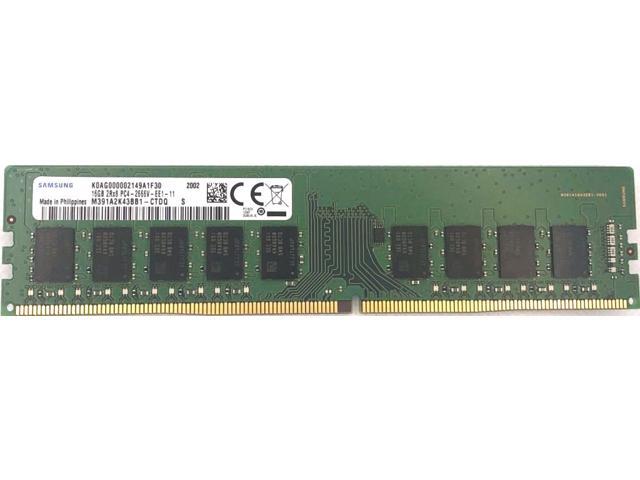 Samsung 16GB ECC DDR4 2666MHz PC4-21300 1.2V 2Rx8 288-Pin ECC UDIMM Server RAM Memory Module M391A2K43BB1-CTD