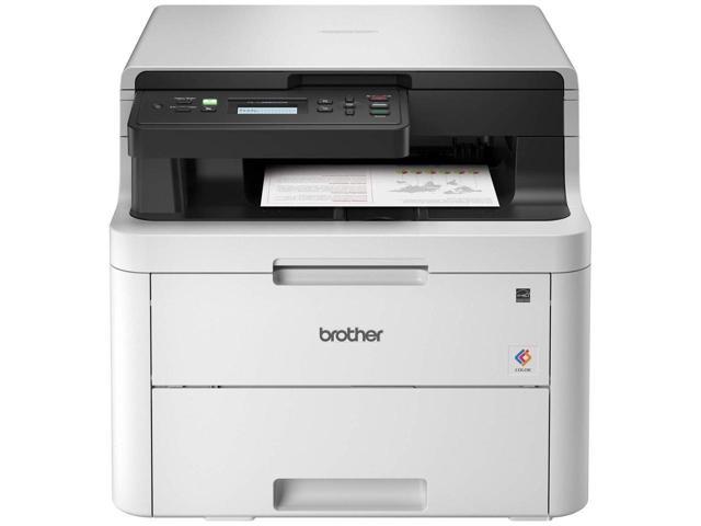Brother HL-L3290CDW Compact Digital LED Color All-in-One Printer for Home Office with Convenient Flatbed Copy & Scan, Plus Wireless Duplex Printing, 25 ppm, 600x2400 dpi - BROAGE 8 Feet Printer Cable