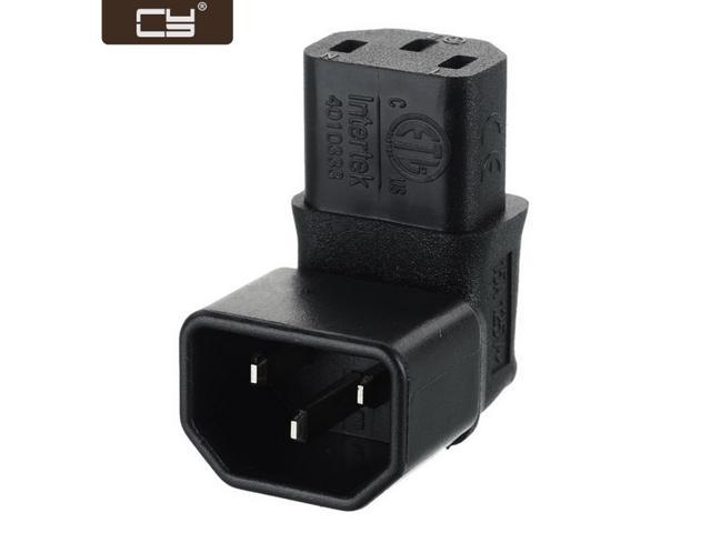 CY IEC Male C14 to Up Direction Right Angled 90 Degree IEC Female C13 Power Extension Adapter PW-121-UP