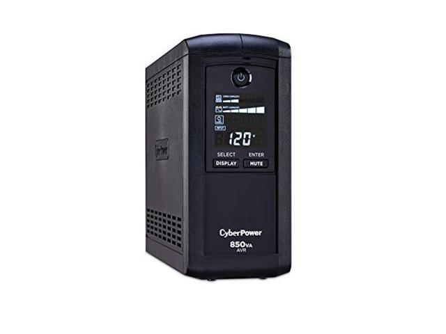 CyberPower CP850AVRLCD Intelligent LCD UPS System, 850VA/510W, 9 Outlets, AVR, Mini-Tower