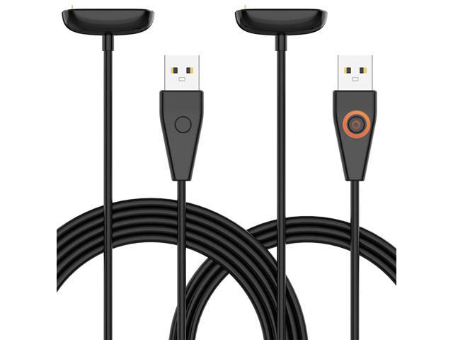 2-Pack Charger Cable for Fitbit Luxe & Charge 5, Upgraded Strong Magnetic Charging Cable with Reset Button Replacement