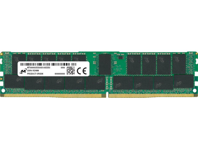 MICRON 64GB DDR4 3200 2Rx4 CL22 RDIMM Server Memory Module - MTA36ASF8G72PZ-3G2E1