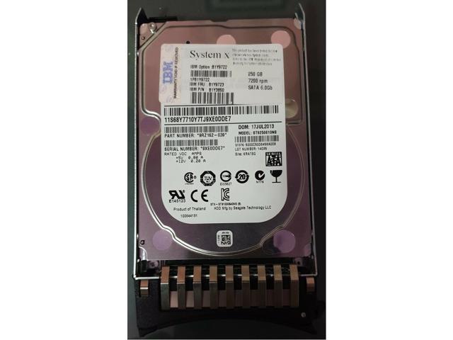 IBM 81Y9723  250Gb 7200Rpm 6Gbps Nl Sata 2.5Inch Sff Hotswap Hard Disk Drive With Tray