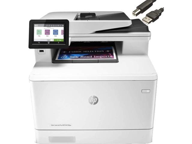 HP Color Laserjet Pro Multifunction M479fdw Wireless Laser Printer, Print Scan Copy Fax, Automatic 2-Sided Printing, 28 ppm, 250-sheet, 512MB, Compatible with Alexa, Bundle with JAWFOAL Printer Cable