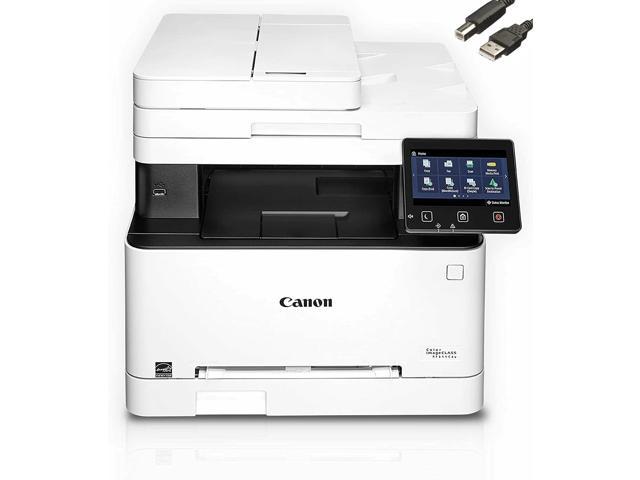 Canon imageCLASS MF644Cdw Wireless Laser All-in-One Color Printer, Print Scan Copy Fax, Automatic Duplex Document Feeder, 22 ppm, 600 x 600 dpi, Works with Alexa, Bundle with JAWFOAL Printer Cable