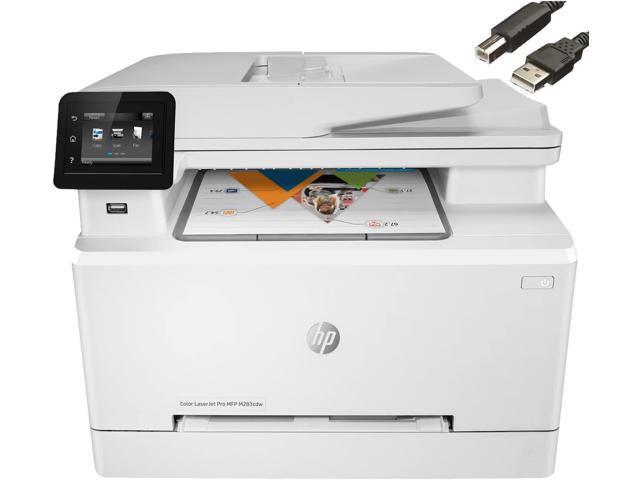 HP Color Laserjet Pro M283cdw Wireless All-in-One Laser Printer, Print Scan Copy Fax, Auto 2-Sided Printing, Remote Mobile Print, 22ppm, 260-Sheet, 256MB,  JAWFOAL Printer Cable