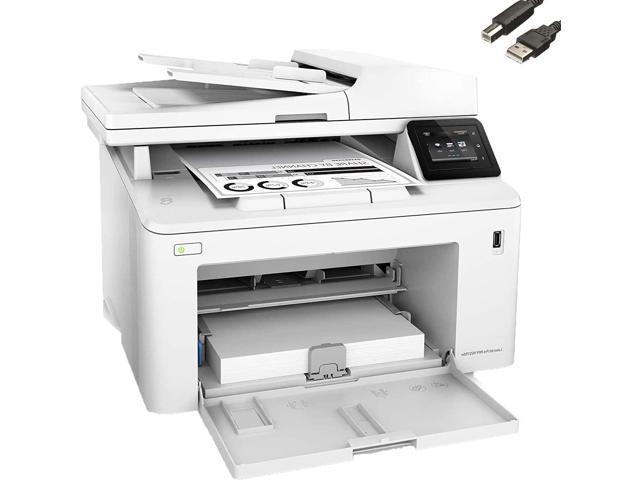 HP LaserJet Pro MFP M227fdw All-in-One Wireless Laser Printer, Print Scan Copy Fax, Auto 2-Sided Printing, 1200 x 1200 dpi, 30 ppm, Works with Alexa, Bundle with JAWFOAL Printer Cable