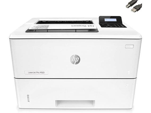 HP Laserjet Pro M501dn Monochrome Laserjet Printer, Automatic Duplex Printing, 2-line LCD, 45 ppm Black, Memory Maximum 256 MB, Bundle Cefesfy Printer Cable