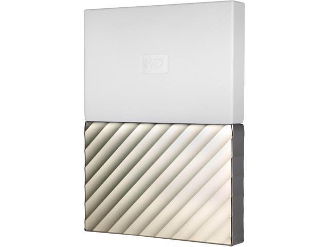 WD My Passport 2TB Portable Hard Drive White-Gold