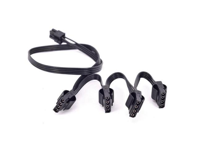 6Pin to 4 IDE Cable IDE 4Pin Modular Power Supply Cable for Corsair RM1000X RM550X 650X 750X 850X