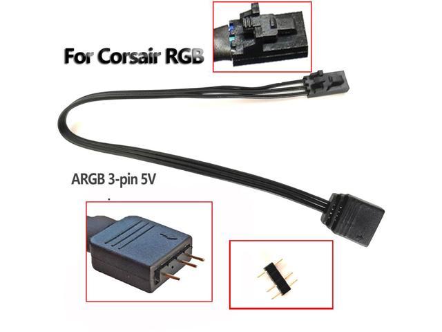 For Corsair RGB to Aura/Mystic Light (Motherboard) A-RGB Adapter 3-pin Adapter Cable