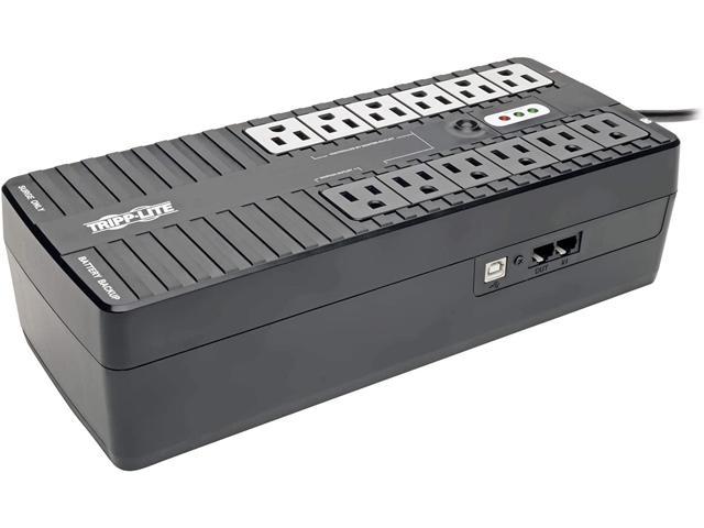 Tripp Lite 550VA UPS Battery Backup, 300W Eco Green, USB, RJ11, 8 Outlets (ECO550UPS), Black
