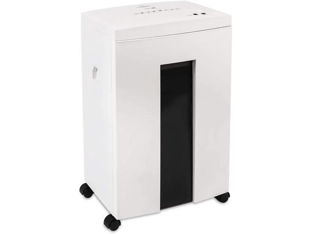 10-Sheet Super Micro Cut High Security Level P-5 Heavy Duty Paper/CD/Card Ultra Quiet Shredder for Home Office by 40 Mins Running Time and 6 Gallons Pullout Waste Bin SD9112(White ETL)
