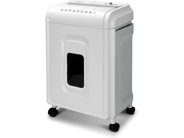 High-Security 8-Sheet Micro-Cut Paper, CD/DVD and Credit Card Shredder, White/Gray