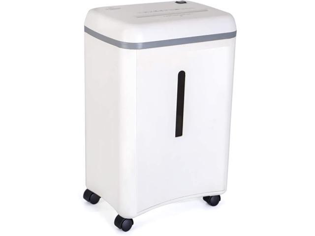 8-Sheet Super Micro Cut High Security Level P-5 Ultra Quiet Paper/Credit Card Home Office Shredder with 4.5 gallons Pullout Waste Bin SD9101 (White)