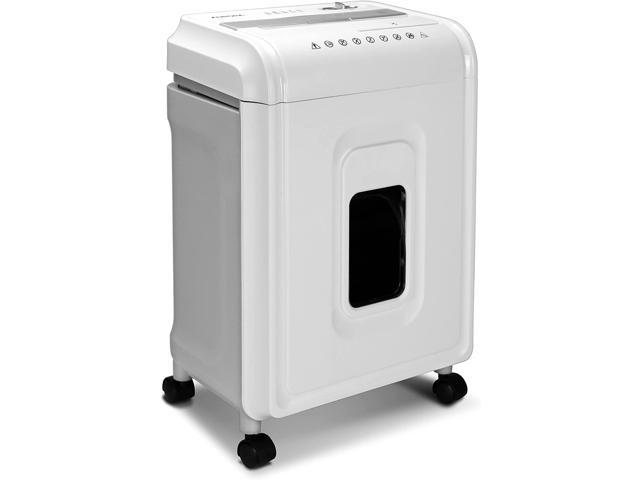 High-Security 8-Sheet Micro-Cut Paper, CD/DVD and Credit Card Shredder, White/Gray