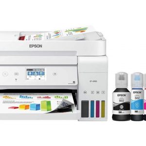 Epson EcoTank ET-4760 Wireless Color All-in-One Cartridge-Free Supertank Printer with Scanner, Copier, Fax, ADF and Ethernet – White