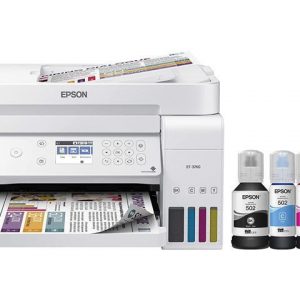 Epson EcoTank ET-3760 Wireless Color All-in-One Cartridge-Free Supertank Printer with Scanner, Copier and Ethernet, Regular