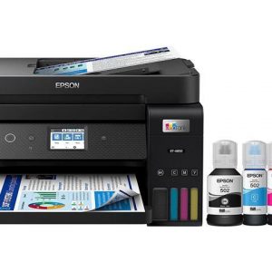 Epson EcoTank ET-4850 Wireless All-in-One Cartridge-Free Supertank Printer with Scanner, Copier, Fax, ADF and Ethernet The Perfect Printer for Your Office – Black