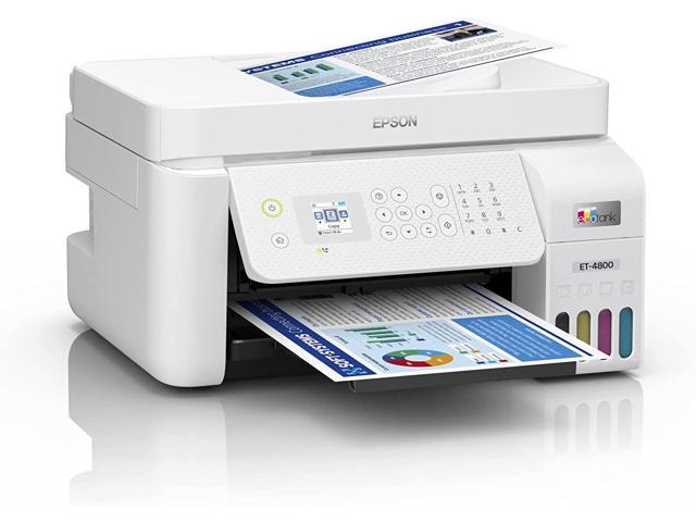 Epson Premium EcoTank 4800 Series All-in-One Color Inkjet Printer I Print Copy Scan Fax I Wireless Ethernet USB I Mobile & Voice-Activated Printing I 30-Sheet ADF I Print Up to 10 ppm I 1.44" LCD