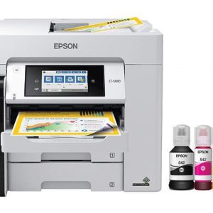 Epson EcoTank Pro ET-5880 Wireless Color All-in-One Supertank Printer with Scanner, Copier, Fax, Ethernet and PCL/Postscript
