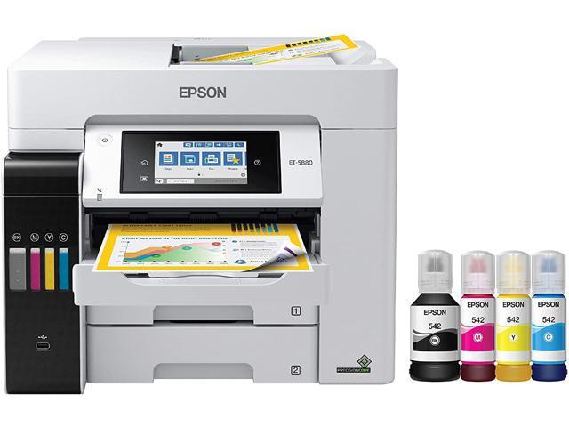 Epson EcoTank Pro ET-5880 Wireless Color All-in-One Supertank Printer with Scanner, Copier, Fax, Ethernet and PCL/Postscript