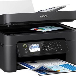 Epson Workforce WF-2850 All-in-One Wireless Color Inkjet Printer – Print Scan Copy Fax – 10 ppm, 5760 x 1440 dpi, 8.5 x 14, Borderless Auto 2-Sided Printing, 30-Sheet ADF, Voice-Activated